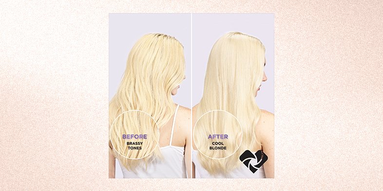 Shampoo and conditioner set before and after blonde hair